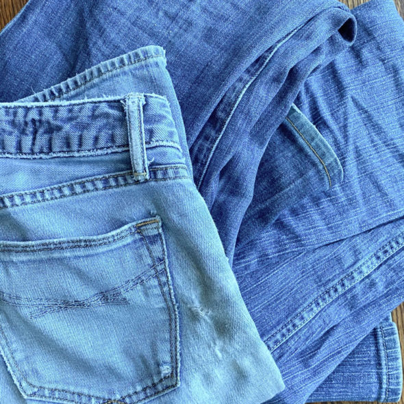 Make a patchwork denim quilt from upcycled jeans