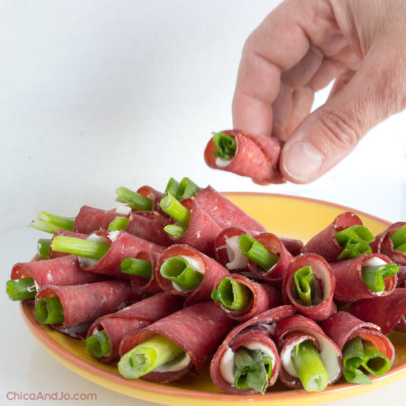 Dried Beef Roll-ups appetizers recipe