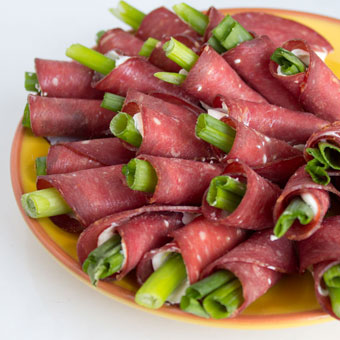 Dried Beef Roll-ups Appetizers Recipe