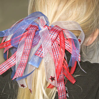 Make Ribbon Embellished Hair Elastic Bows