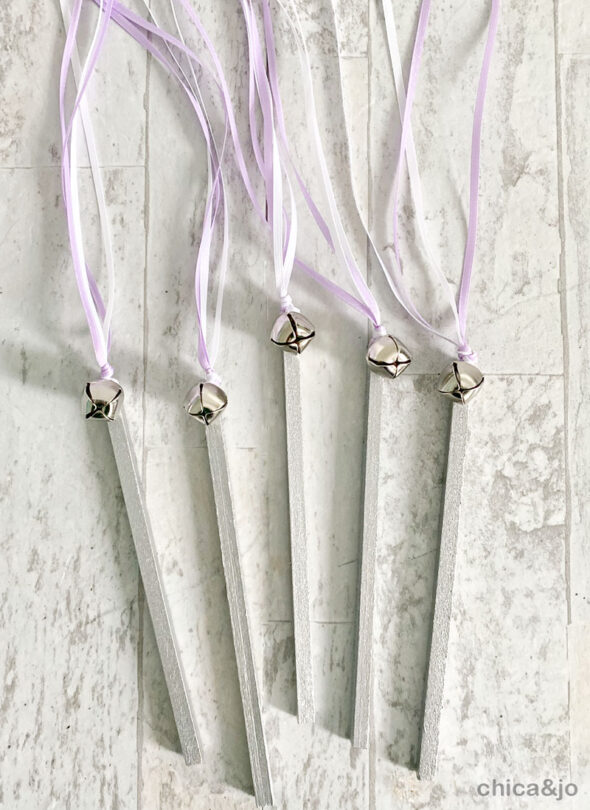 Ribbon wands with bells for a wedding send-off
