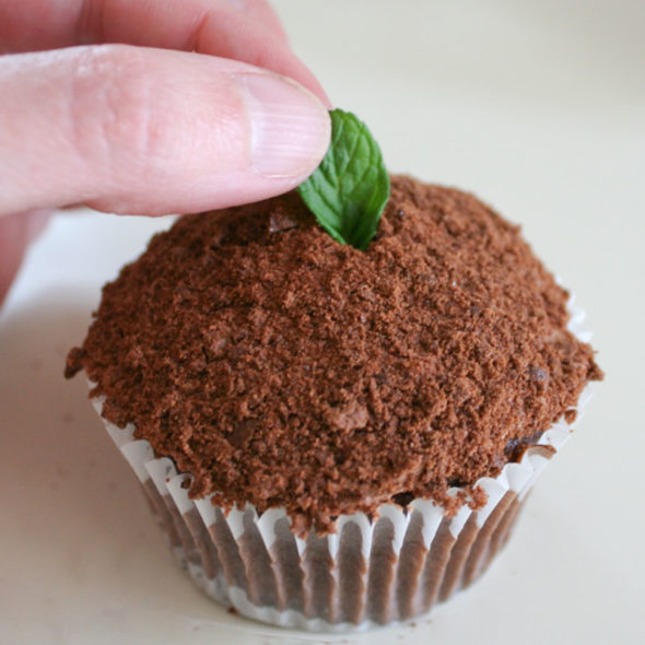 Copycat Thin Mints Girl Scout cookies cupcakes