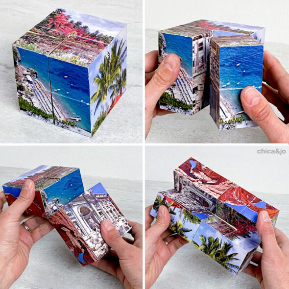 How to make a magic folding photo cube