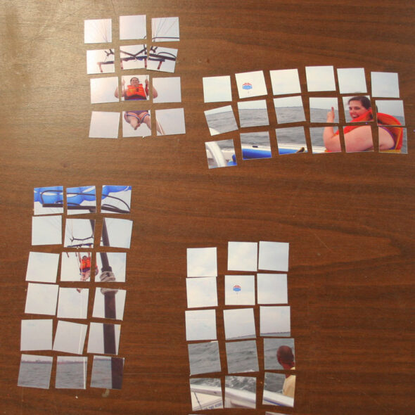 Make a photo mosaic scrapbook page