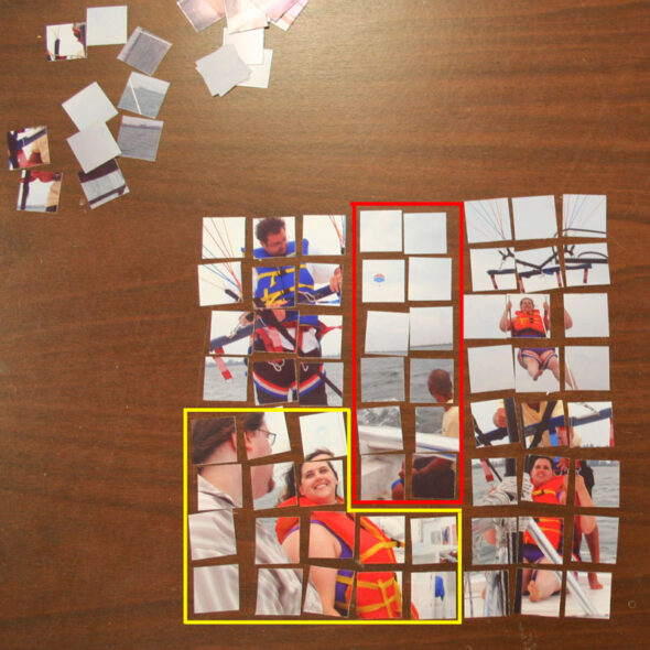 Make a photo mosaic scrapbook page