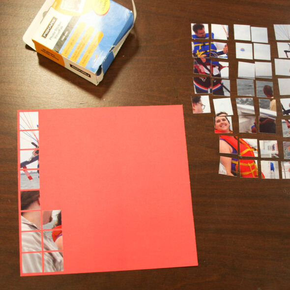 Make a photo mosaic scrapbook page