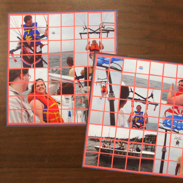 Make a photo mosaic scrapbook page