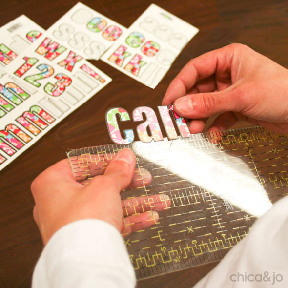 Get perfectly straight and centered scrapbook letters