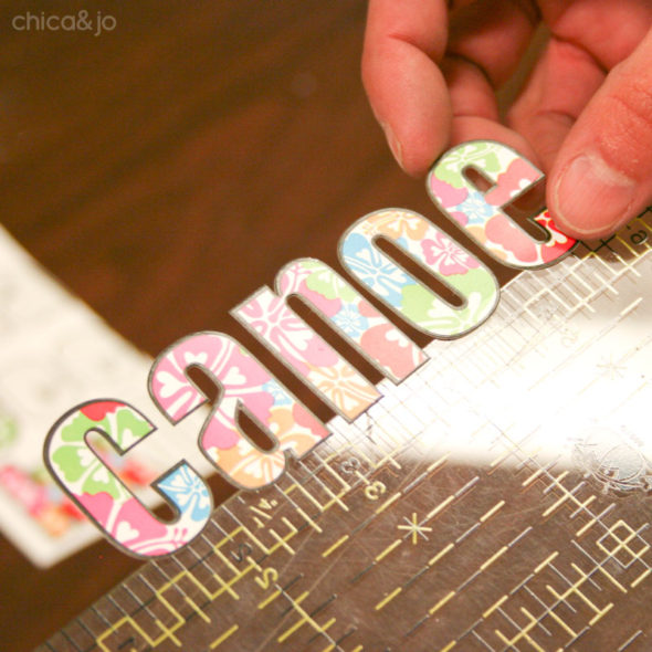 Get perfectly straight and centered scrapbook letters