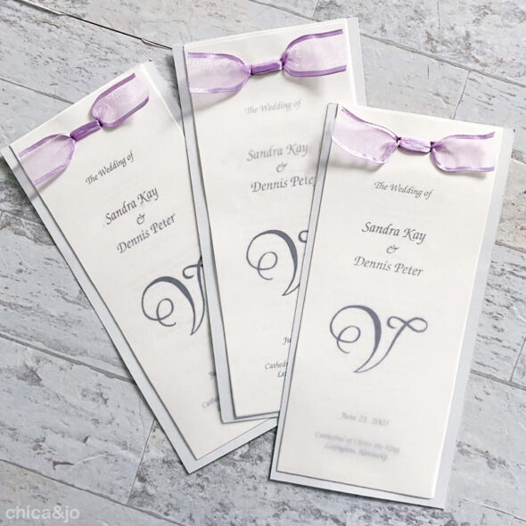 DIY Wedding Program Booklet Template