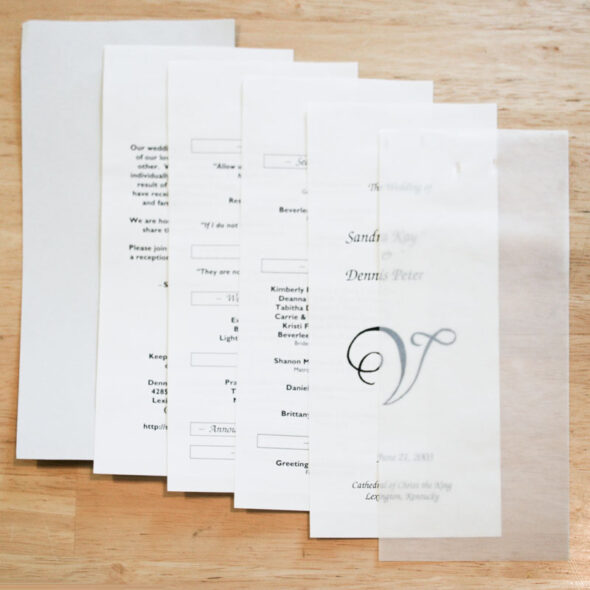 DIY wedding program booklet template