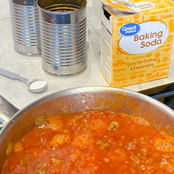 Use Baking Soda to Improve the Taste of Canned Tomatoes
