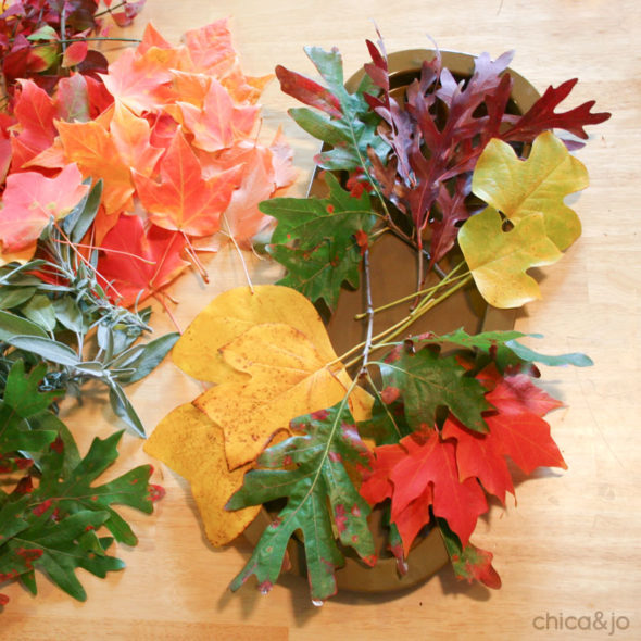 Create a natural centerpiece for fall or winter