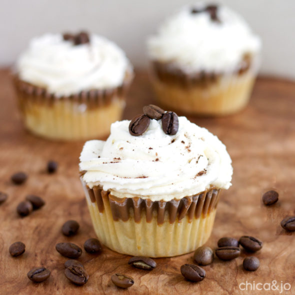 Caramel Latte Cupcakes with Dulce de Leche