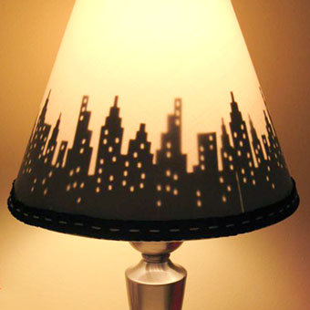 DIY Cityscape Silhouette Lamp Shade