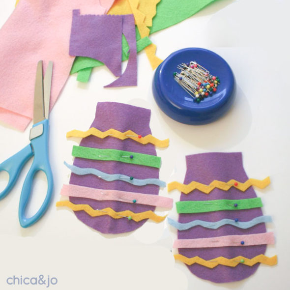 Easy Easter kid craft - felt jelly bean bags