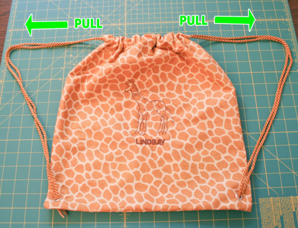 How to make a drawstring backpack