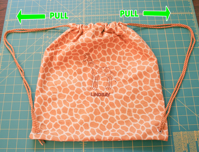 How To Sew A Drawstring Backpack - Easy Tutorial With Pictures