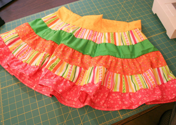 How to sew a tiered, ruffled skirt