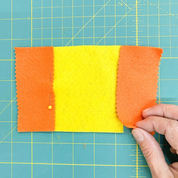 Easy-sew candy corn Halloween treat bags