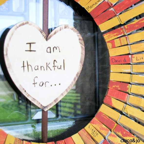 Thanksgiving clothespin wreath