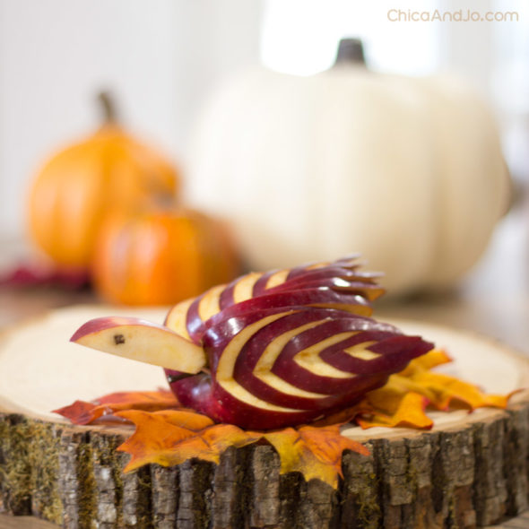 Make a Carved Apple Turkey for Thanksgiving