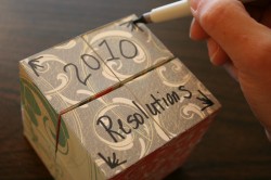 New Year's resolution cube