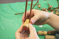 reindeer cork ornament