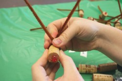 reindeer cork ornament