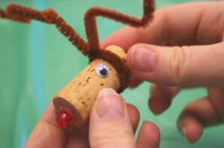 reindeer cork ornament