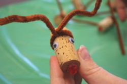 reindeer cork ornament