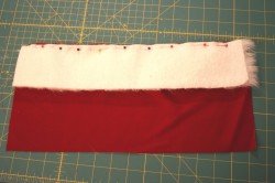 Santa's velvet drawstring pouch