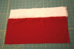 Santa's velvet drawstring pouch