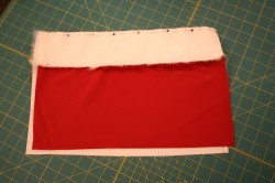 Santa's velvet drawstring pouch