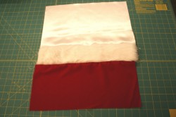 Santa's velvet drawstring pouch