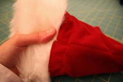 Santa's velvet drawstring pouch