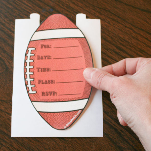 Printable football party invitation