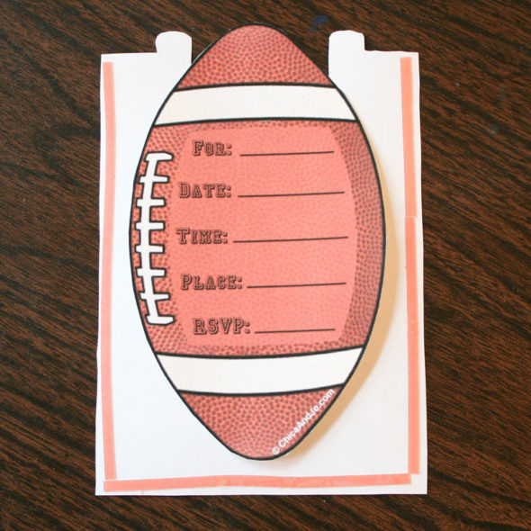 Printable football party invitation