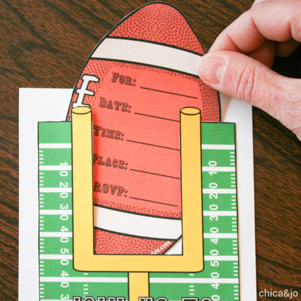 Printable football party invitation