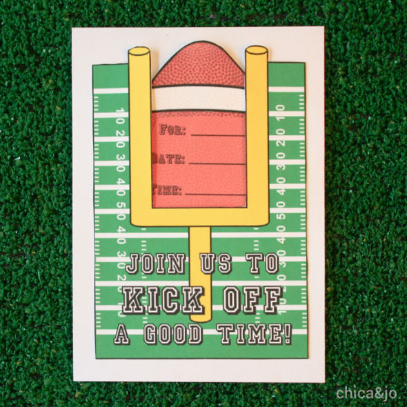 Printable football party invitation