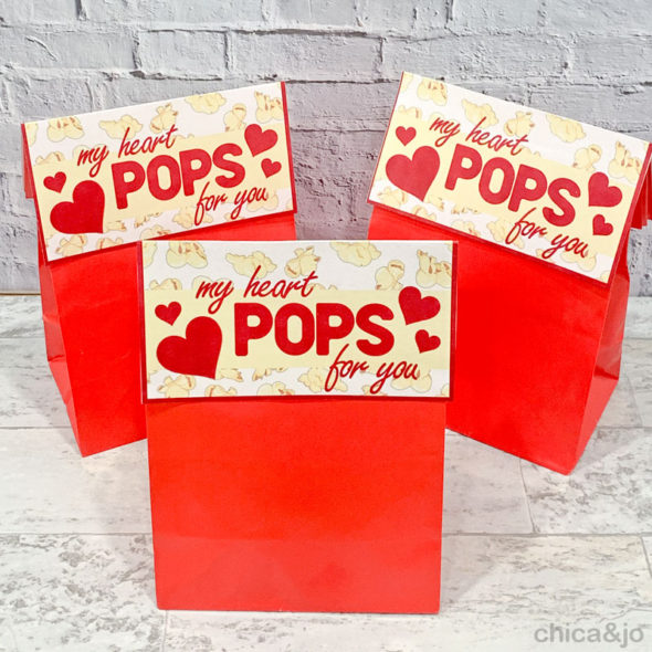 Valentine Popcorn Treat Bags