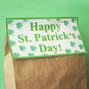 St. Patricks Day Treat Bag Tags