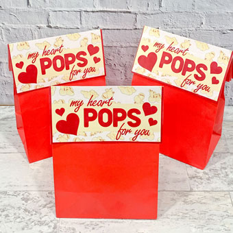 Valentine Popcorn Treat Bags