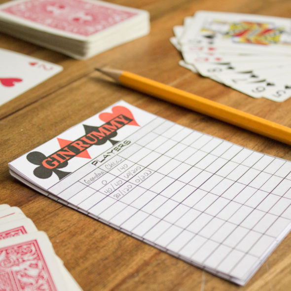 Printable Gin Rummy Score Sheet