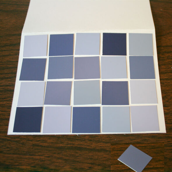 Paint chip mosaic greeting cards