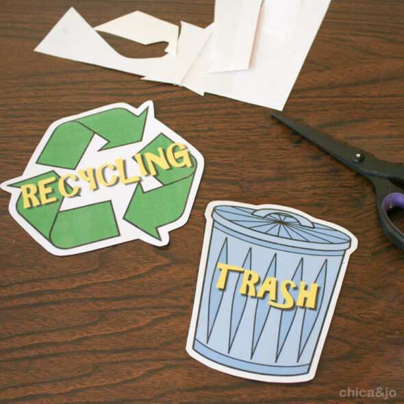 free printable labels for trash and recycling cans