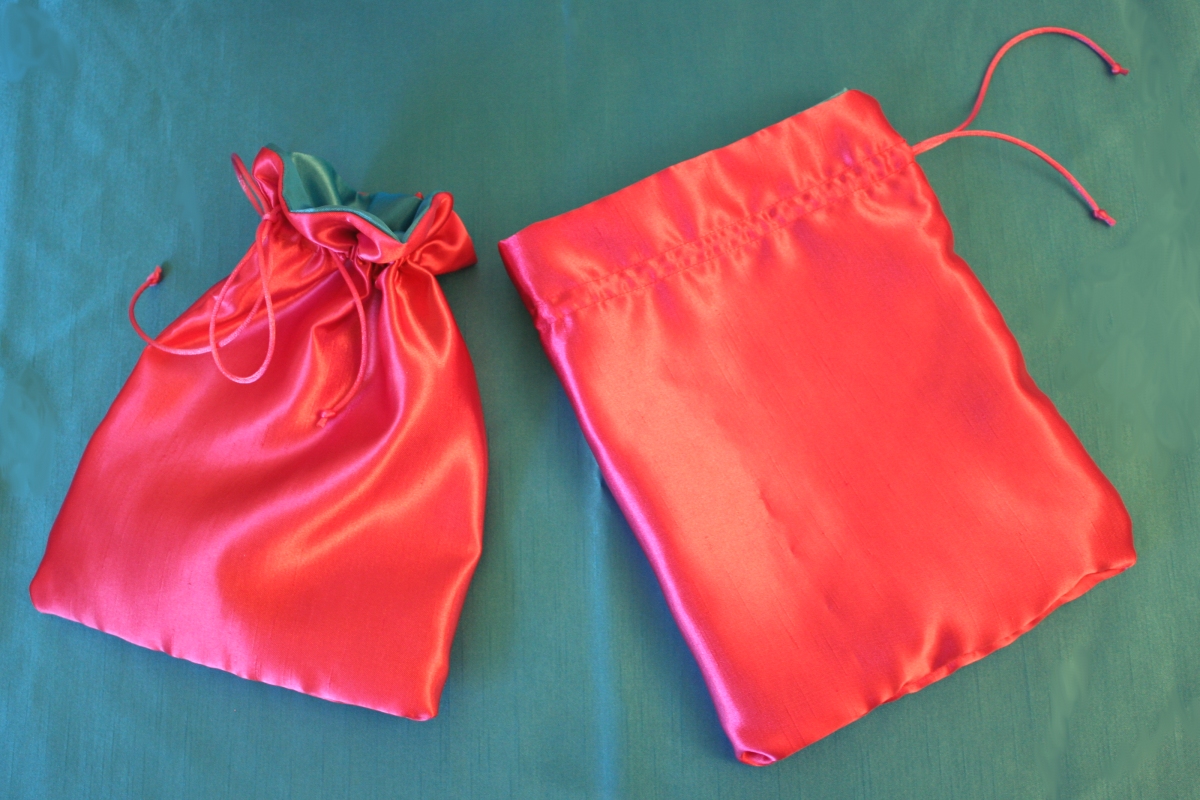 48 Assorted Size Drawstring Fancy Silk Pouch Bags 