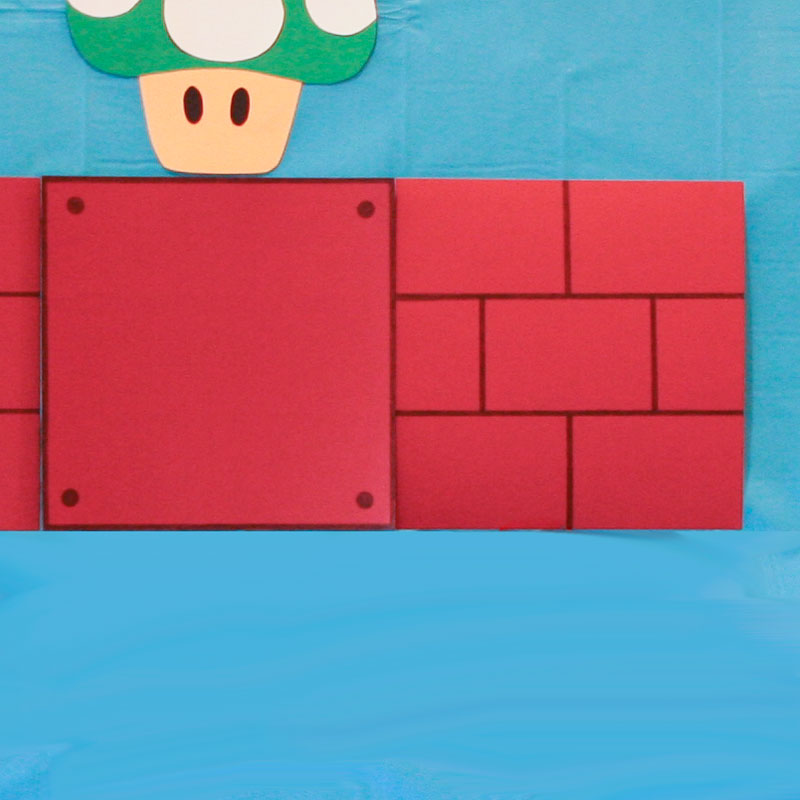 Personalised Super Mario Bros and Princess Peach Birthday Backdrop 