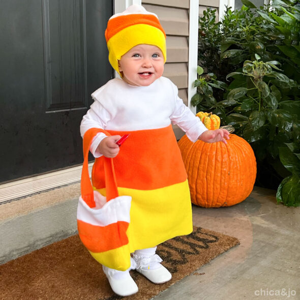 Easy Candy Corn Costume for Kids