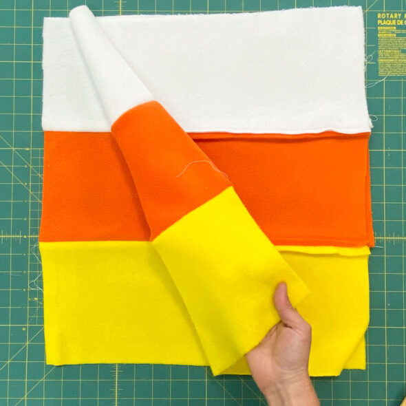 easy sew candy corn costume for toddlers last minute